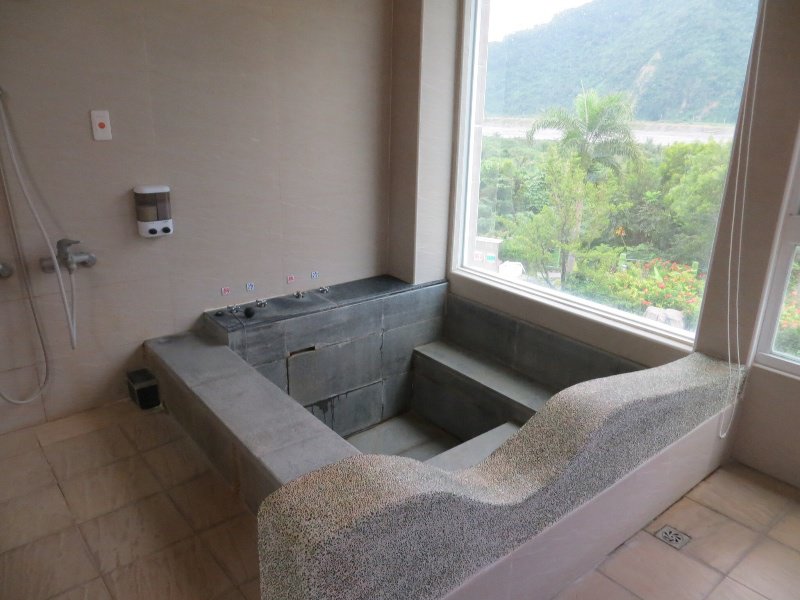 Hot spring tub in our room