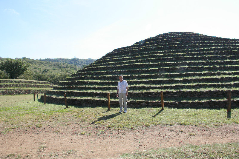 Rick by a Guachimontone or Teuchitlán Pyramid