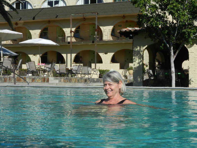 Mary Anne in the large pool