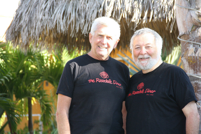 Rick and Dubi in their Rosedale Diner t-shirts
