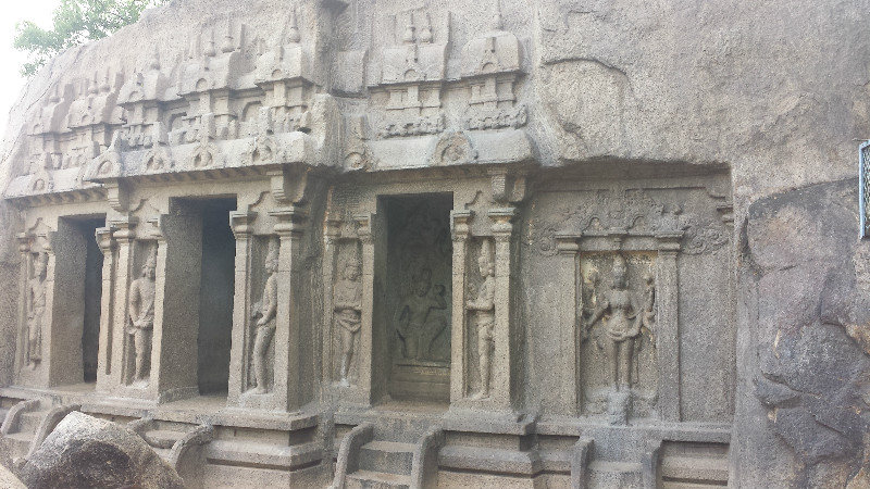 Carvings of temples into rock