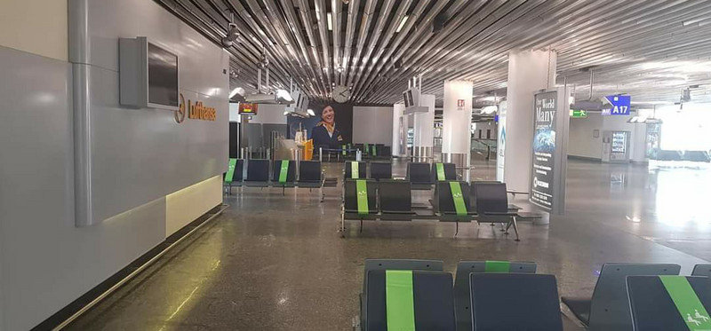 Empty airport Frankfurt