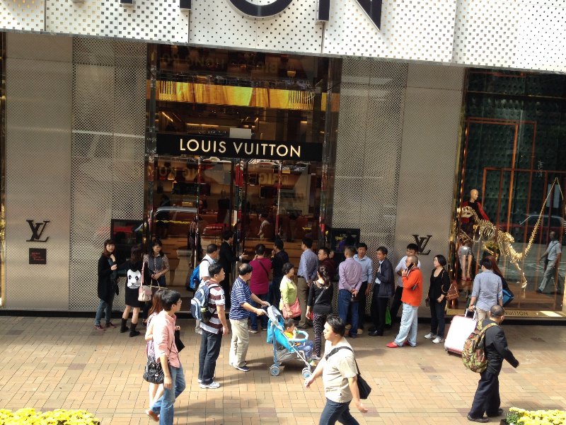 Queue outside Louis Vuitton 