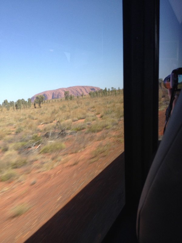 First glimpse of Uluru 