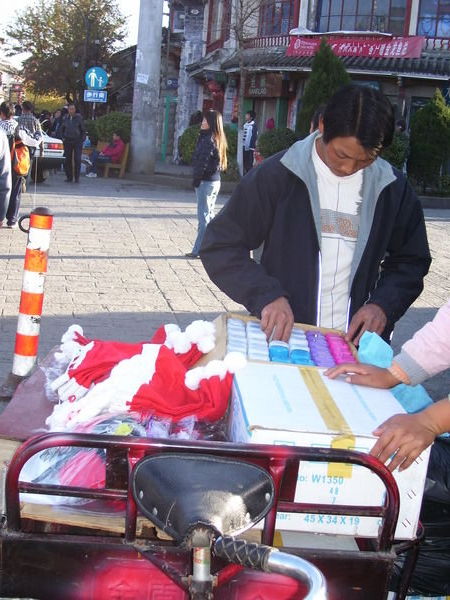 Selling Snow in Dali, China