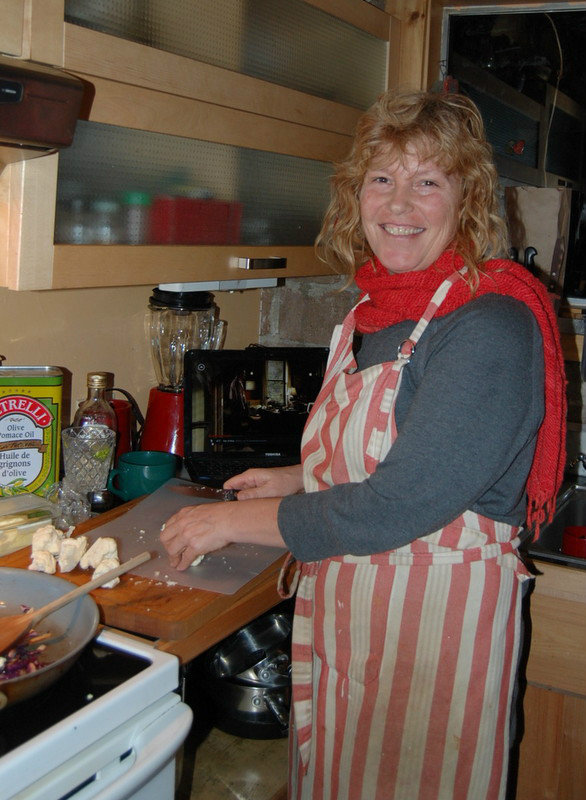 Gwen cooking