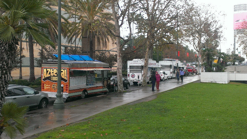 Food trucks on Museum Row-LA