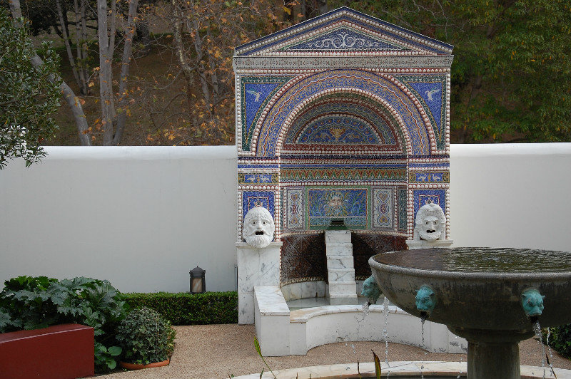 fountain at the Getty Villa Malibu
