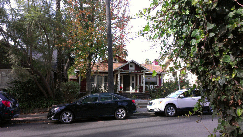 An example of a California Arts and Crafts Bungalow across from our b&b