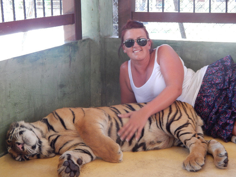Katie at Tiger Kingdom