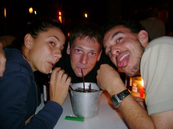 Monica, Alex & Dan with THE BUCKET