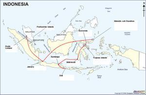 Karta over Indonesien