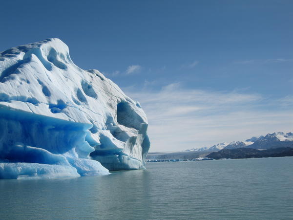 Iceberg with Upsala glacier in the distance