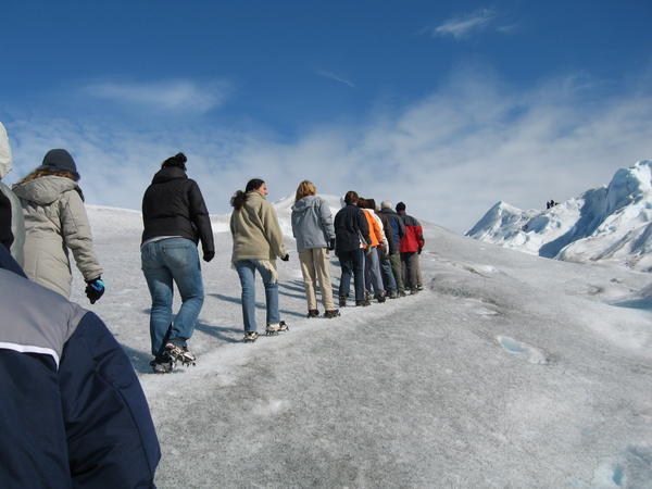 Trekking on Perito Moreno glacier