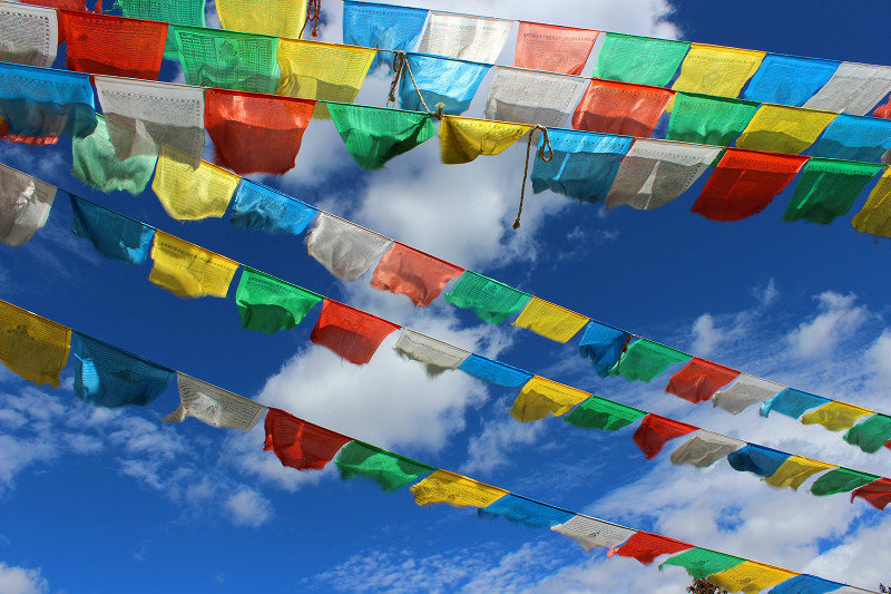 Tibetan Prayer Flags at Potatso National Park