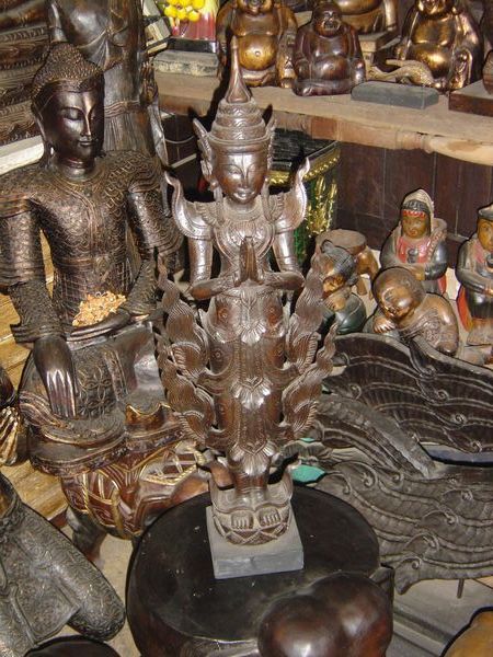 Wooden statues