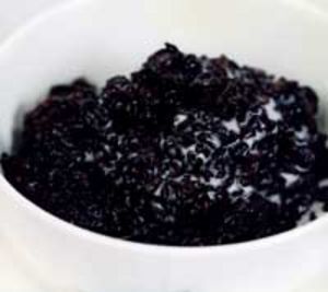 Black Sticky rice in coconut milk