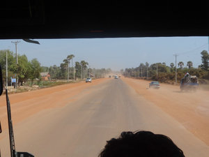 Road from Phnom Penh to Siem Reap