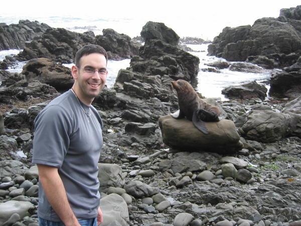 Eric with our friend the seal