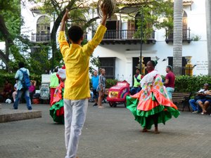 Cartagena - tradition dancers in square