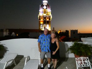 Cartagena - view from apartment rooftop at night