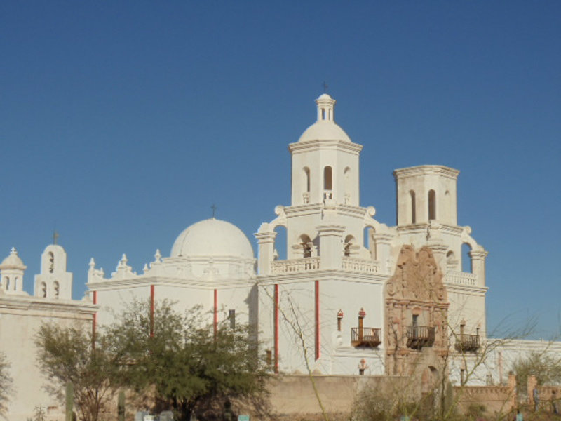 Side view of San Xavier