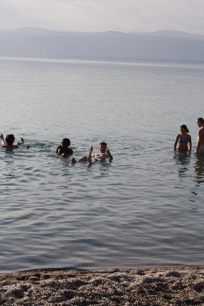 Floating in Dead Sea
