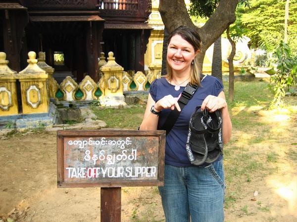 Why you get such black feet - it's a strict "no slippers" policy at the temples
