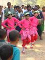 Girls dancing at the festival