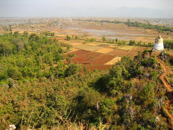 The view from the temple near Indein