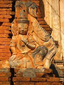 Carving on stupas at Indein