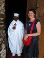 Hanging out with the priest in Gondar