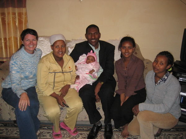 With Tafese and his family
