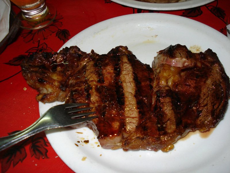 Giant steak at Desnivel, San Telmo