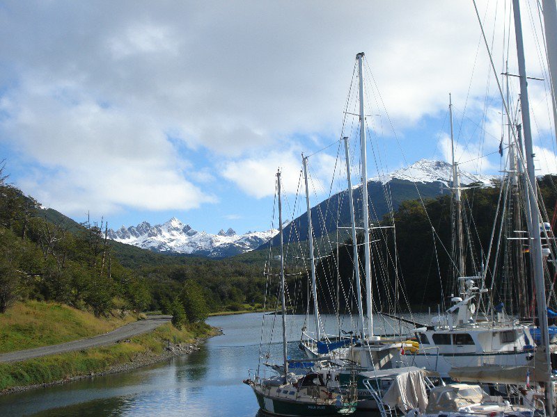 Sailing boats in Puerto Williams