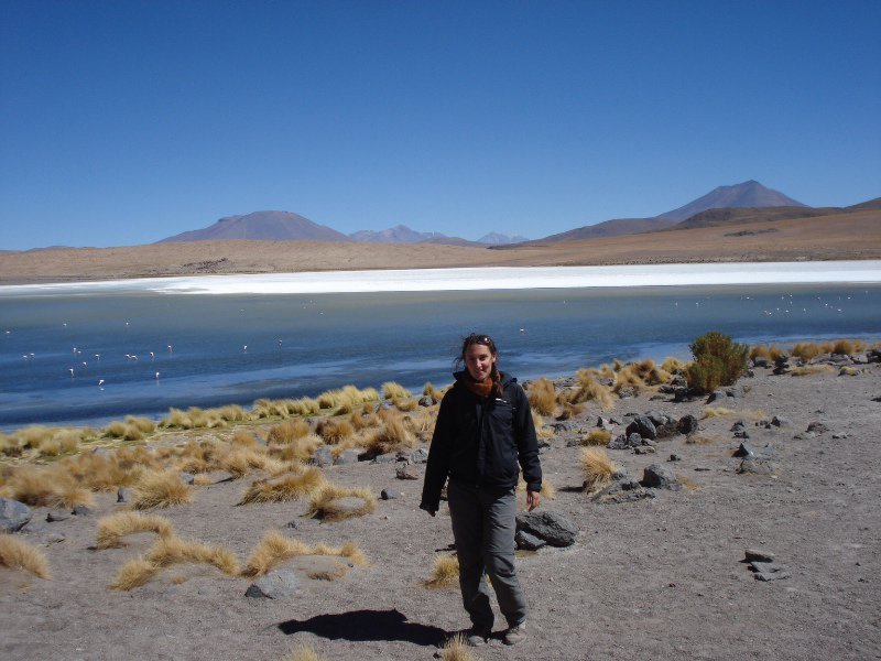 Altiplano lake and Liz
