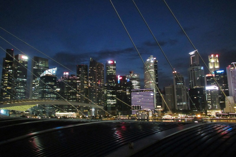 Singapore skyline at night - an impressive sight! 