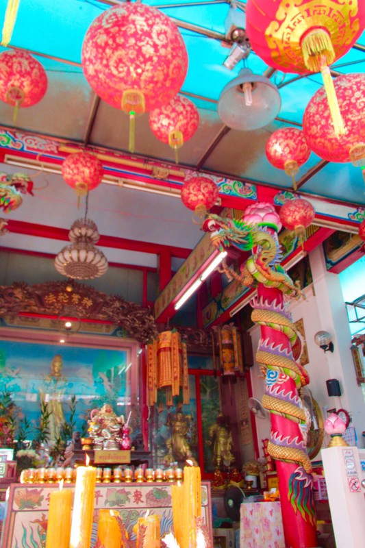 Inside a small temple we found wandering around Chinatown, Bangkok