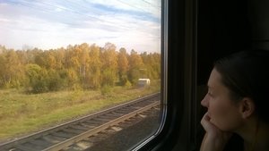 On the train 