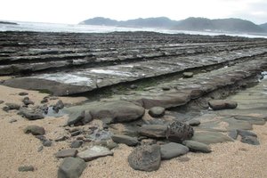 Wierd rock formations at Aoshima 