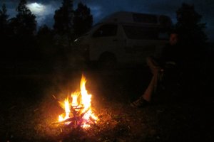 Flinders camp fire