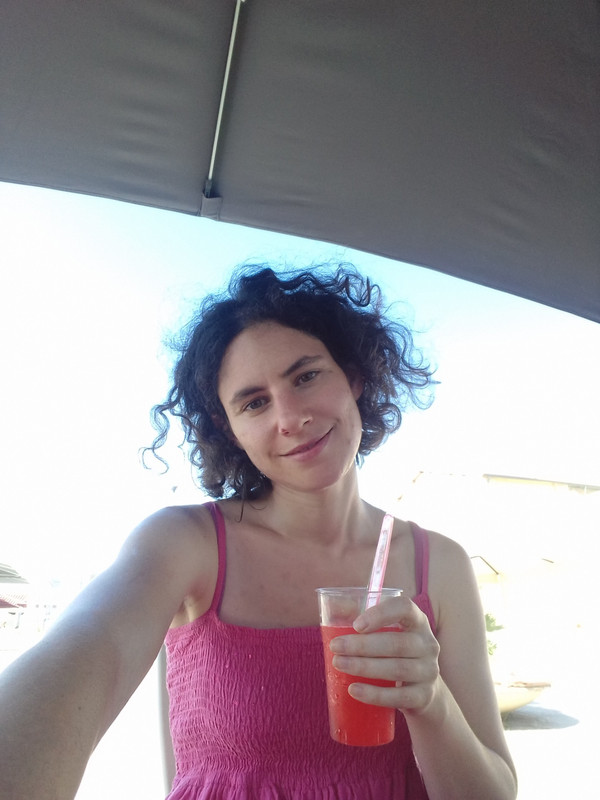 Me in Viareggio in September enjoying Granita in 30 degrees of heat 