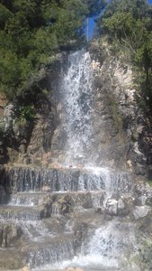 Waterfall in Villetta Di Negro park