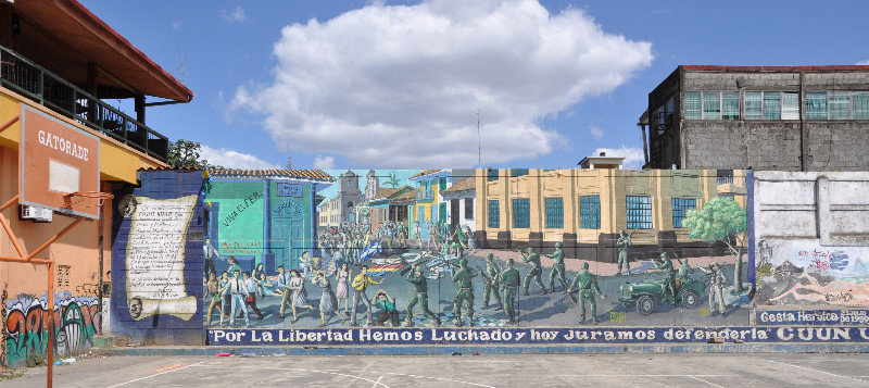 One of many murals in Leon