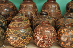 locally made ceramics in Masaya market
