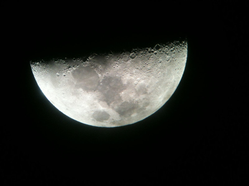 The moon through a telescope