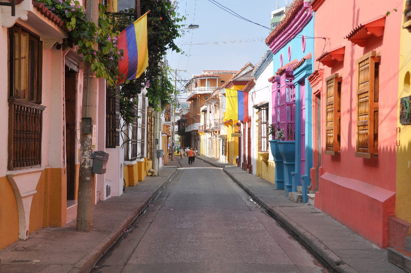 The colourful streets of the old city