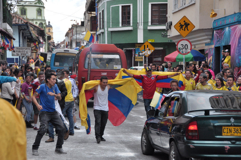 Celebrations on the streets of Bogota