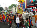 Elephant-Riding Royalty in School Parade