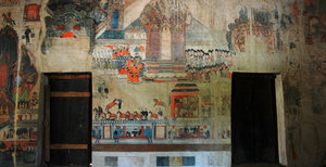 Mural inside Wat Pa Houak